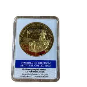 Star Spangled Banner Symbol Of Freedom Archival Collection Gold Layered Coin